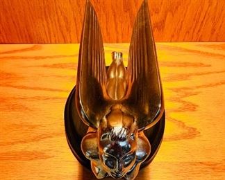 Art Deco flying goddess chrome hood ornament