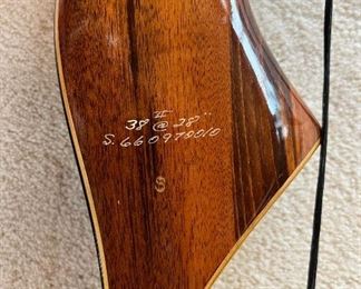 Beautiful vintage Herter’s Inc. Perfection Sambaar 66 Inch bow, 38# @ 28”