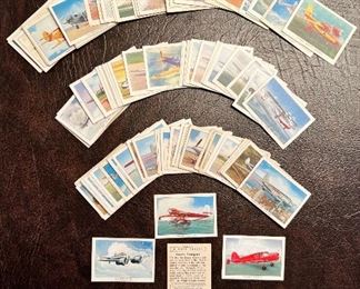 1930’s/40’s Wings Cigarettes Modern Airplanes card collection.  The collection was a 50 piece set, this collection has 128 in total
