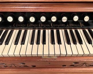 Antique Chicago Cottage Organ Co. pump organ.  This item is available immediately for $45.  Please email with questions or to purchase.  