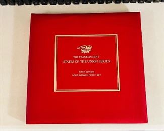 The Franklin Mint States of the Union Series First Edition solid bronze proof set