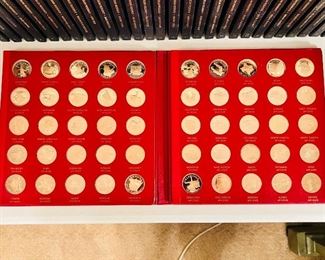 The Franklin Mint States of the Union Series First Edition solid bronze proof set