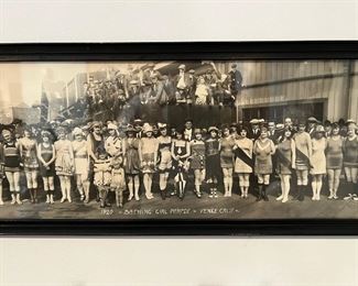 Incredible 53” wide authentic original 1920 “Bathing Girl Parade” - Venice, California panoramic photo