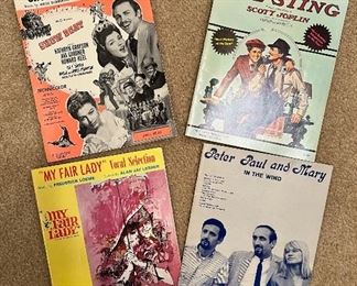 Sample of the large assortment of vintage and antique sheet music and music books