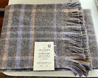Great selection of vintage Amana Woolen Mills blankets, most unused
