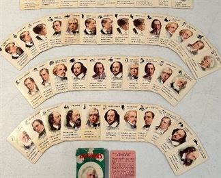 Vintage Whitman ‘Authors’ card game with box
