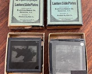 Incredible collection of WWI Eastman Kodak lantern slide plates, including an image of Mr. David Lloyd George who led the UK during the First World War, images of early armored vehicles, trenches and more.