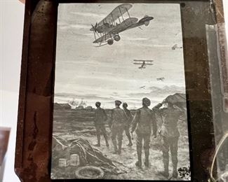 Incredible collection of WWI Eastman Kodak lantern slide plates, including an image of Mr. David Lloyd George who led the UK during the First World War, images of early armored vehicles, trenches and more.