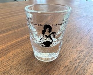 Vintage Playboy Club steins, swizzle sticks and shot glass