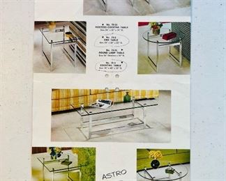 Mersman ‘Astro 70’ glass top collection side tables & coffee table