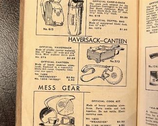 1940 ‘Handbook For Boys - Boy Scouts of America’ which features the Haversack No. 573 backpack