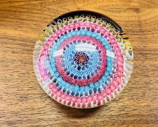 Baccarat eleven row 1971 close concentric Millefiori paperweight edition 209