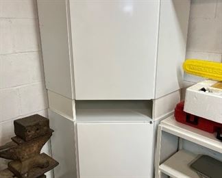 Vintage Steelcase corner storage cabinet