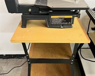 Like New vintage Sears Craftsman 16” Scroll Saw with power tool stand