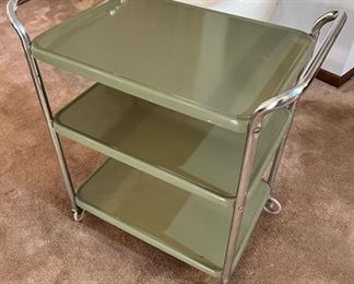 Vintage Cosco metal bar cart