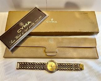 Vintage men’s Cyma gold plated wrist watch