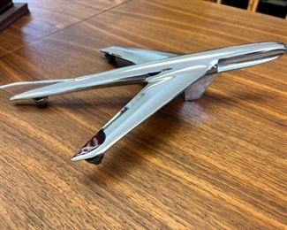 1956 Buick Roadmaster Super Century chrome airplane hood ornament in amazing vintage condition!