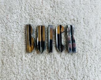 1954 Buick chrome hood letters