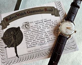 1950’s men’s Bulova wrist watch in working condition