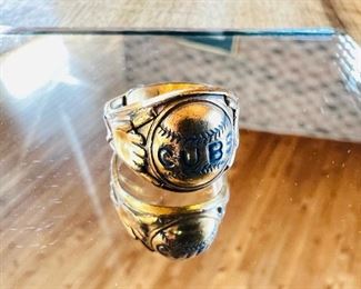 C. 1930’s Quaker Oats gold-plated Chicago Cubs Baseball ring