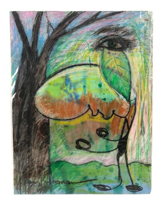
Signed William Buchman Oil Pastel On Paper