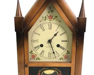 
Vintage Seth Thomas Sharon Steeple Mantel Clock With Key