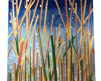 
Signed Abstract Landscape Oil On Canvas Painting, No. 2/16