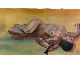 
1965 Signed S. Wargo Female Nude Study Oil On Canvas Painting