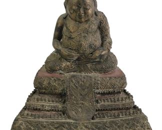 
Brass Thai Phra Sangkachai Buddha, Wall Mount