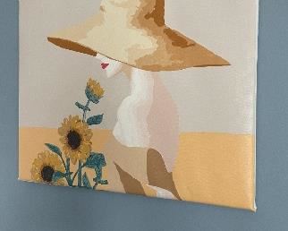 Oil on canvas art deco