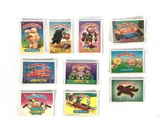 1986 Topps Garbage Pail Kids Sticker Collector Cards
Ten (10) 1986 Topps Garbage Pail Kids Sticker Collector Cards. Includes #209a- Whacked-Up Wally, #358a- Mac The Knife, #129bTrashed Tracy, and more. All in individual protective sleeves. See pictures for more details