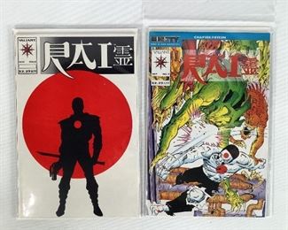 Valiant: Rai No. 0 Matte Cover Version First Appearance of New Rai and Bloodshot, Rai No. 7 Key Issue Unity crossover event; Death of Rai
