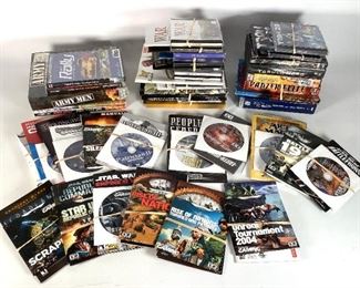 PC CD ROM and DVD Games
CD ROM Games: "Army Men" and "Zork Grand Inquisitor" are factory sealed. Others have been opened. Other titles include: Vampire; The Masquerade, Star Wars; Empire at War, Star Wars; Battlefront II, Simcity, Tron 2.0, Madden 99, European Air War and more! See photos for details.