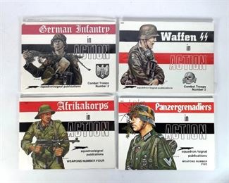 Squadron Signal Publications: Waffen in Action Combat Troop No. 3 Afrika Korps in Action Weapons No. 4, Panzergrenadiers in Action weapons No. 5, German Infantry in Action