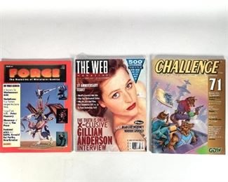 The Force Magazine of Miniatures Gaming Issue No. 1, The Web Magazine Oct 1997 Gillian Anderson, Challenge The Magazine of Science-Fiction gaming No. 7