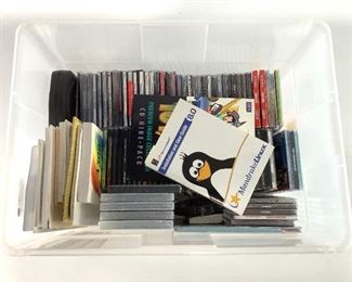 PC CD-ROM Games, Approximately 80 including a carrying case with 10 Games and a few User's Manuals. Bin (no lid) included. 