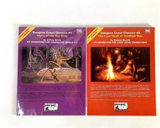 d20 system Goodman Games Dungeon Crawl Classics #1 Idylls of the Rat King, Dungeon Crawl Classics #2 The Lost Vault of Death Zar Rho