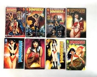 Harris Comics: Vampirella VS. Hemorrhage No. 1, Vampirella VS. Pantha No. 1 & Deluxe Showcase Edition, Vampirella Lives No. 2-3, Vampirella Silver Anniversary Collection