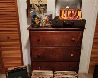 Large selection of vintage vinyl.  33, 78 and 45 rpm available.