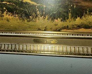 Frame plate from "Pine Grove Lake" print