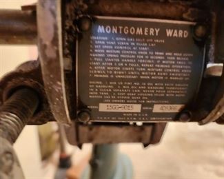 Serial number tag from Sea King motor