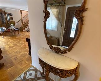 Entry Way Table and Mirror