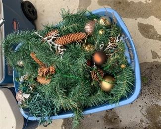 Christmas Decor: Pine Cones, Ornaments and Greenery