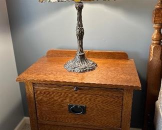 Night Stands,
Pair of Beautiful Stained Glass Lamps