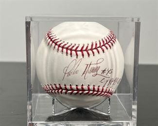 PEDRO MARTINEZ (#45)  |  [SIGNED BASEBALL] with one signature, #45, other writings