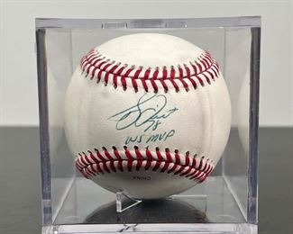 BUCKY DENT  |  [SIGNED BASEBALL] 1978 World Series MVP Bucky Dent, signed "78 WS MVP"