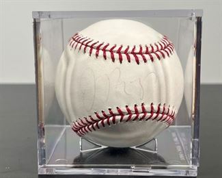JOSE REYES | [SIGNED BASEBALL] signed by Jose Reyes in a display case