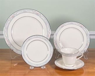 Lenox Charleston China Service | Service for 10, 5 piece place setting; comprising, an 11 inch, dinner plate, salad plate, bread and butter plate, and a tea cup and saucer