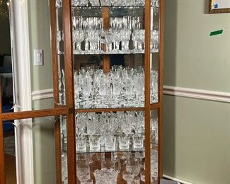 Extensive Collection Of Crystal & Other Glass  |  Including wine, glasses, champagne, glasses, Sherry, glasses, lowballs, decanters, pitchers, and more [cabinet sold separately]