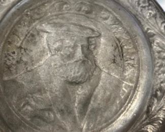 Back of pewter plate.